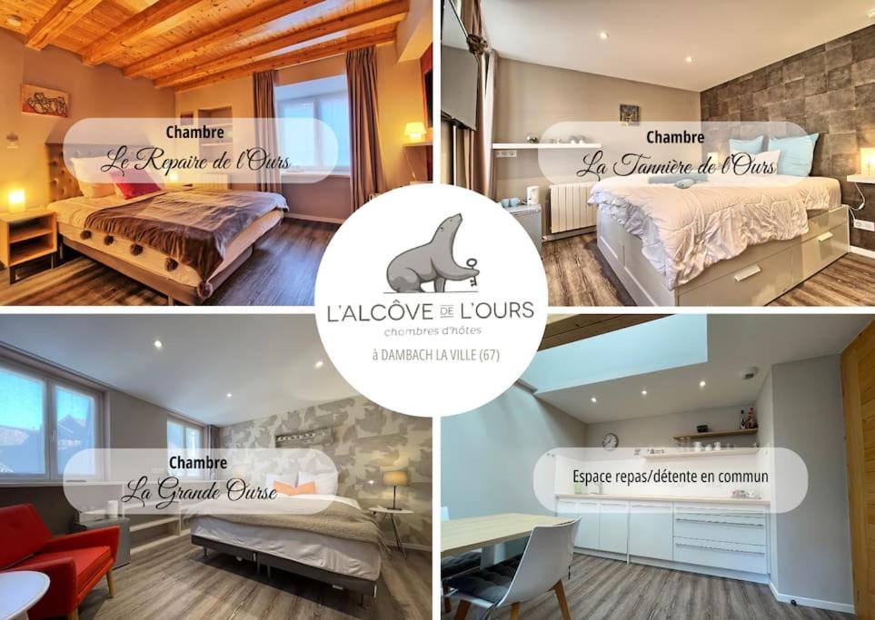 Le Repaire De L'Ours - L'Alcove De L'Ours - Chambre Cosy 2 Pers Dambach-la-Ville Ngoại thất bức ảnh